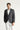  Koyu Antrasit Slim Fit Dar Kesim Desenli Ceket