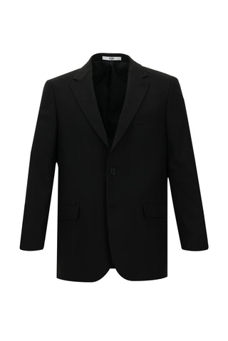  Siyah 4 Drop Relaxed Fit Rahat Kesim Yünlü Klasik Desenli Ceket