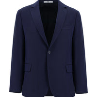 Dark Navy 4 Drop Relaxed Fit Classic Patterned Cotton Jacket