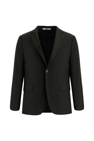  Koyu Haki 4 Drop Relaxed Fit Rahat Kesim Klasik Desenli Pamuklu Ceket