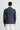 Orta Lacivert Slim Fit Dar Kesim Ekose Ceket