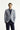 Orta Lacivert Slim Fit Dar Kesim Desenli Gofre Ceket