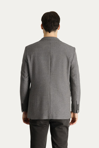  Acı Kahve Relaxed Fit Rahat Kesim Klasik Desenli Ceket