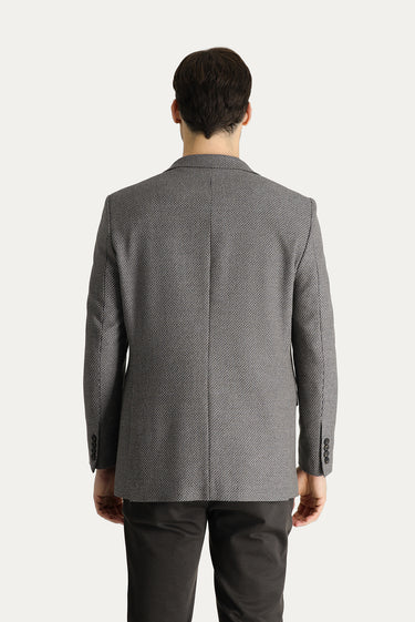 Acı Kahve Relaxed Fit Rahat Kesim Klasik Desenli Ceket