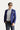 Orta Lacivert Super Slim Fit Ekstra Dar Kesim Klasik Desenli Ceket