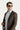 Koyu Kahve Super Slim Fit Ekstra Dar Kesim Klasik Desenli Ceket