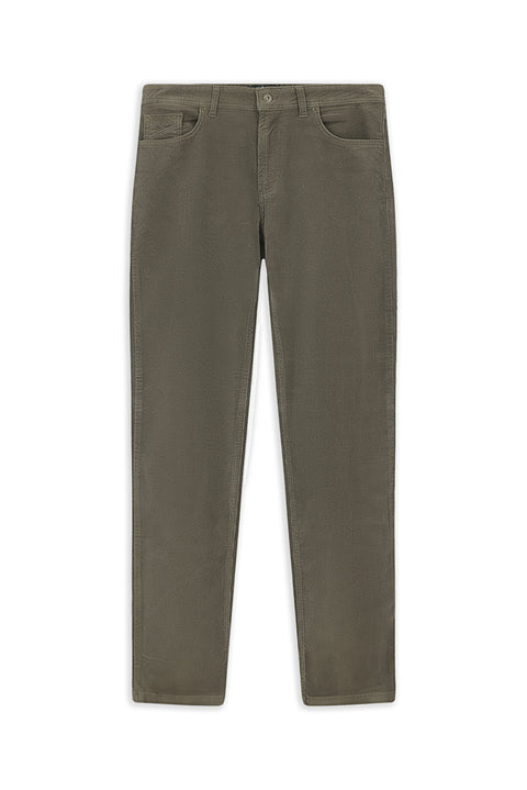 Medium Khaki Slim Fit Canvas / Chino Trousers