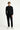 Siyah Slim Fit Dar Kesim Likralı Kadife Pantolon