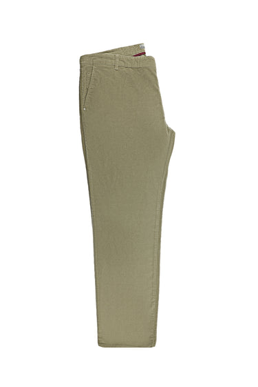 Açık Bej Slim Fit Dar Kesim Likralı Kadife Pantolon