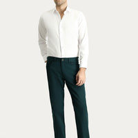 Koyu Yeşil Regular Fit Pamuk Kanvas / Chino Pantolon