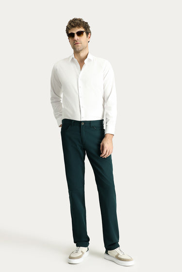 Koyu Yeşil Regular Fit Pamuk Kanvas / Chino Pantolon