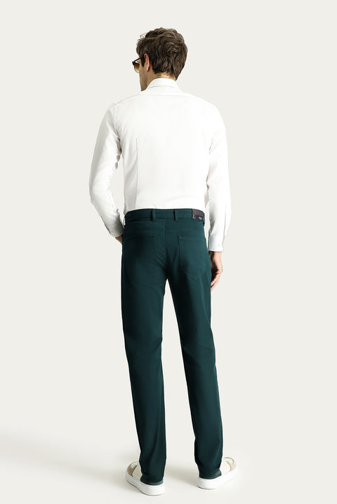 Koyu Yeşil 6 Drop Regular Fit Standart Kesim Pamuk Kanvas / Chino Pantolon