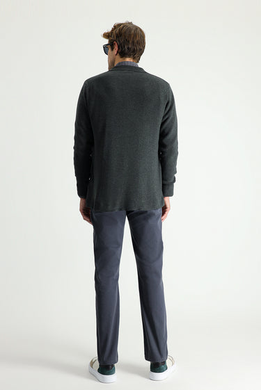  Koyu Füme Regular Fit Pamuk Kanvas / Chino Pantolon