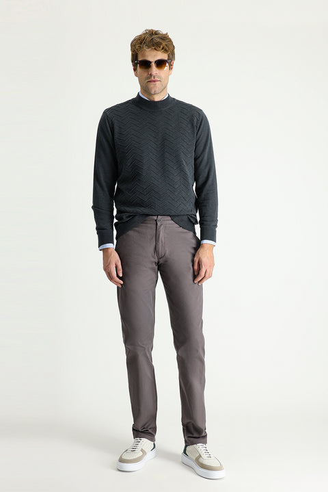 Orta Vizon 6 Drop Regular Fit Standart Kesim Pamuk Kanvas / Chino Pantolon