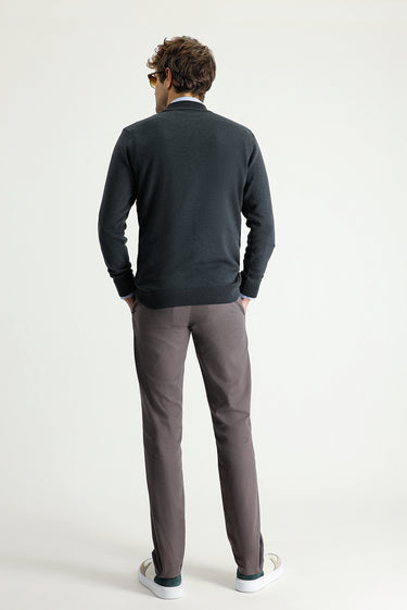 Orta Vizon Regular Fit Pamuk Kanvas / Chino Pantolon