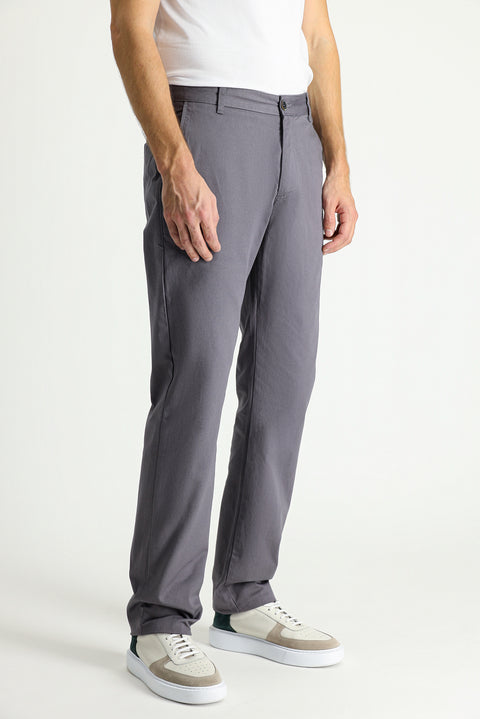 Koyu Vizon Regular Fit Standart Kesim Pamuk Kanvas / Chino Pantolon