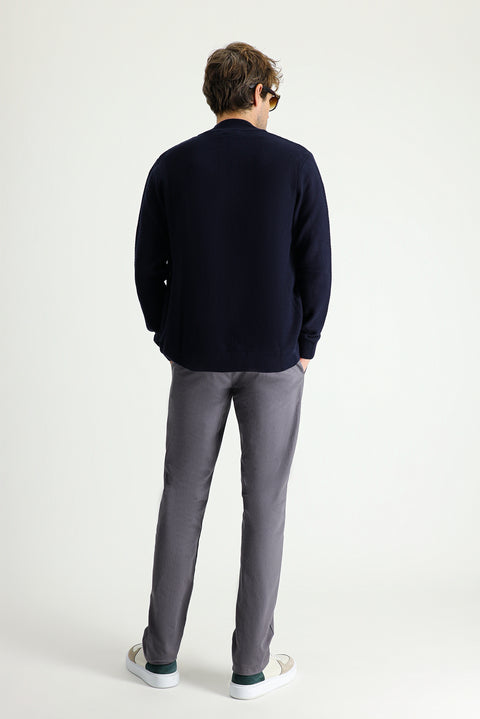 Koyu Vizon Regular Fit Standart Kesim Pamuk Kanvas / Chino Pantolon