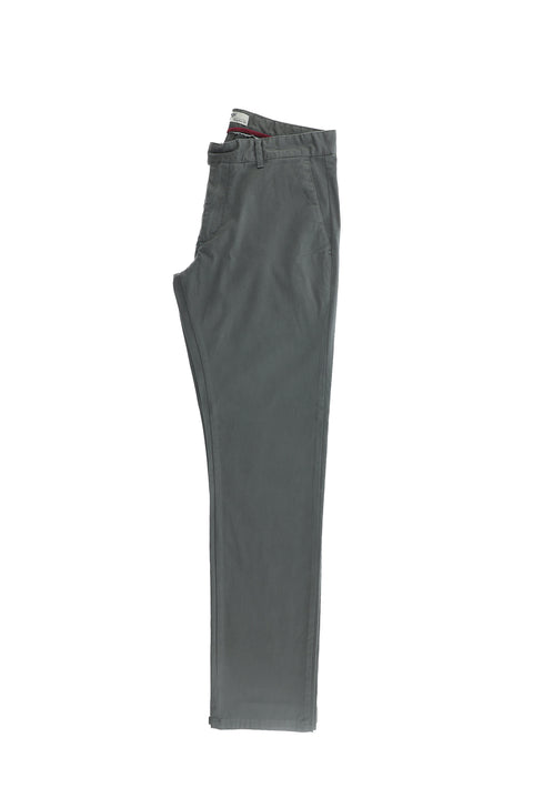 Titanyum Gri 7 Drop Slim Fit Dar Kesim Likralı Kanvas / Chino Pantolon