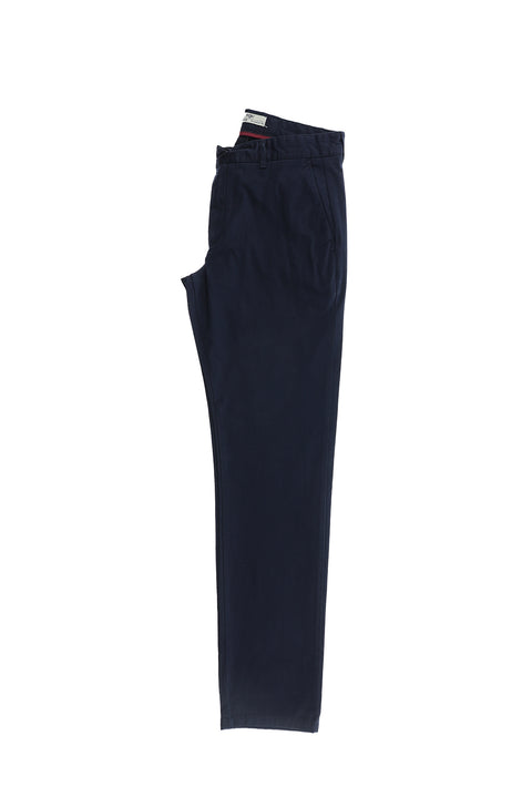Aviator Blue Mélange Slim Fit Stretch Canvas / Chino Trousers