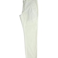 Beyaz Slim Fit Dar Kesim Likralı Kanvas / Chino Pantolon