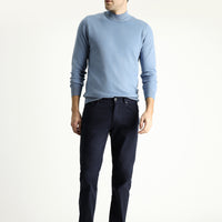 Koyu Lacivert Slim Fit Dar Kesim Likralı Kanvas / Chino Pantolon