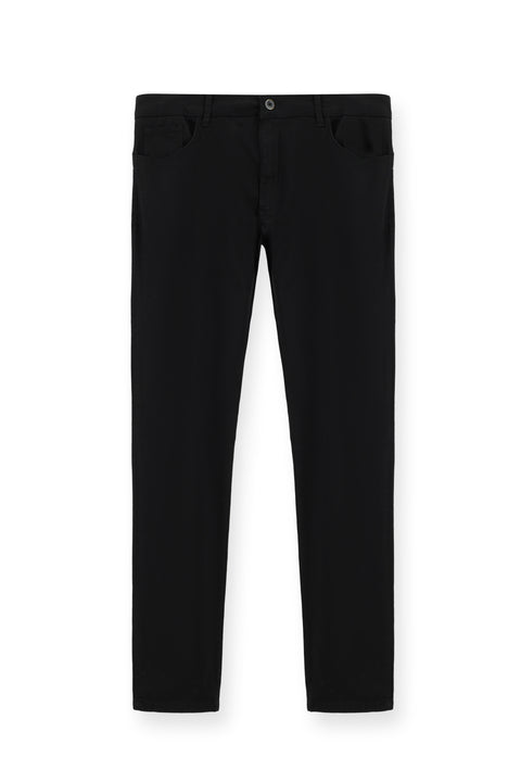 Siyah Slim Fit Dar Kesim Likralı Kanvas / Chino Pantolon