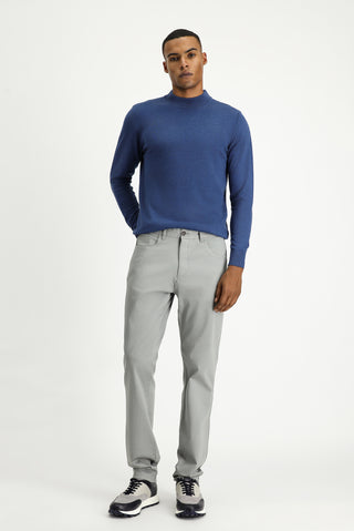  Açık Gri 6 Drop Regular Fit Standart Kesim Likralı Kanvas / Chino Pantolon