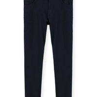 Mid-Navy Slim Fit Stretch Canvas / Chino Trousers