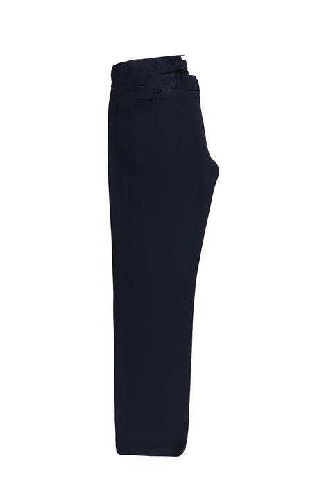 Koyu Lacivert Relaxed Fit Rahat Kesim Likralı Kanvas / Chino Pantolon