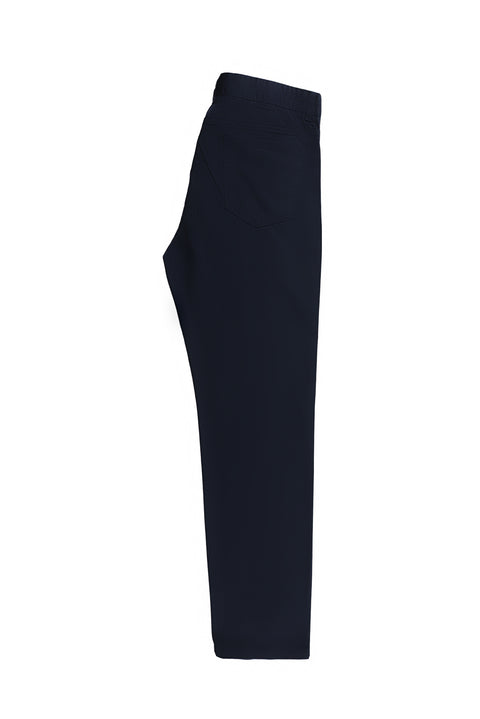Koyu Lacivert Regular Fit Standart Kesim Likralı Kanvas / Chino Pantolon