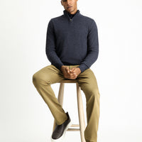 Koyu Bej Slim Fit Dar Kesim Likralı Kanvas / Chino Pantolon