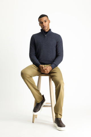  Koyu Bej 7 Drop Slim Fit Dar Kesim Likralı Kanvas / Chino Pantolon