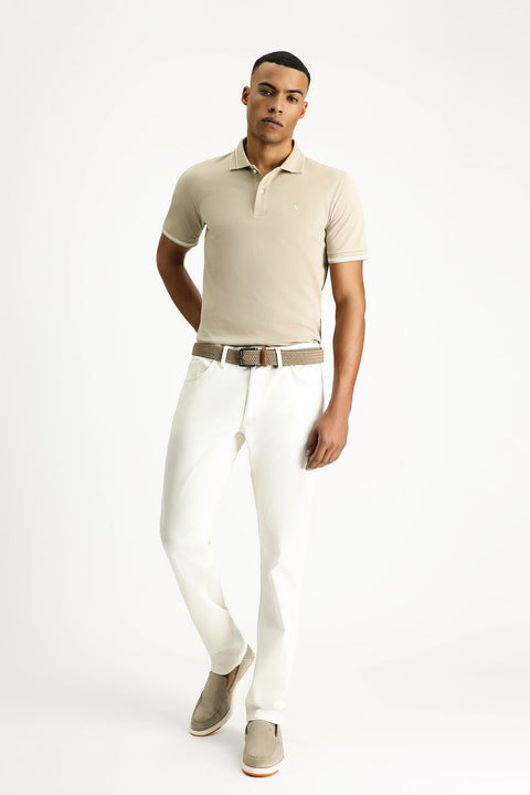 Kırık Beyaz 4 Drop Relaxed Fit Rahat Kesim Likralı Kanvas / Chino Pantolon