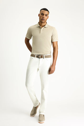  Kırık Beyaz 7 Drop Slim Fit Dar Kesim Likralı Kanvas / Chino Pantolon