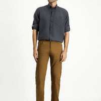 Taba Slim Fit Dar Kesim Likralı Kanvas / Chino Pantolon