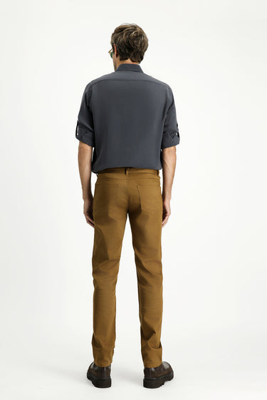 Taba Slim Fit Dar Kesim Likralı Kanvas / Chino Pantolon