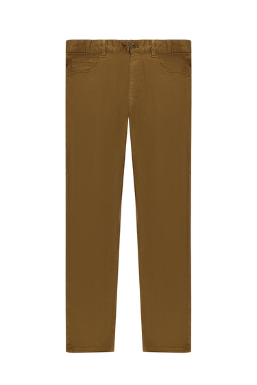 Taba Slim Fit Dar Kesim Likralı Kanvas / Chino Pantolon