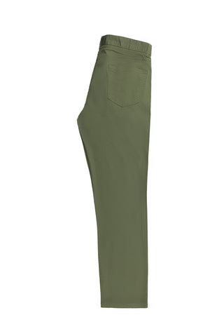  Orta Haki 4 Drop Relaxed Fit Rahat Kesim Likralı Kanvas / Chino Pantolon