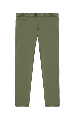  Orta Haki 4 Drop Relaxed Fit Rahat Kesim Likralı Kanvas / Chino Pantolon