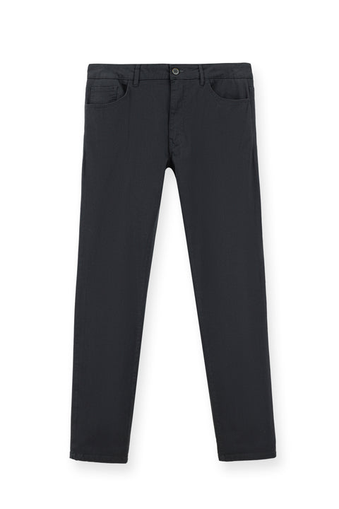Orta Antrasit Regular Fit Standart Kesim Likralı Kanvas / Chino Pantolon