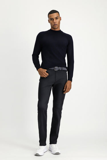 Orta Antrasit Regular Fit Likralı Kanvas / Chino Pantolon