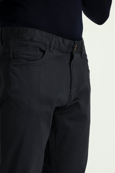  Orta Antrasit Slim Fit Dar Kesim Likralı Kanvas / Chino Pantolon