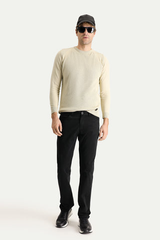 Siyah 6 Drop Regular Fit Standart Kesim Likralı Kanvas / Chino Pantolon