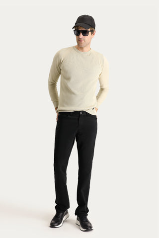  Siyah 6 Drop Regular Fit Standart Kesim Likralı Kanvas / Chino Pantolon