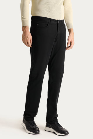  Siyah 6 Drop Regular Fit Standart Kesim Likralı Kanvas / Chino Pantolon