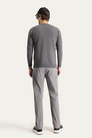  Bulut Gri 6 Drop Regular Fit Standart Kesim Likralı Kanvas / Chino Pantolon