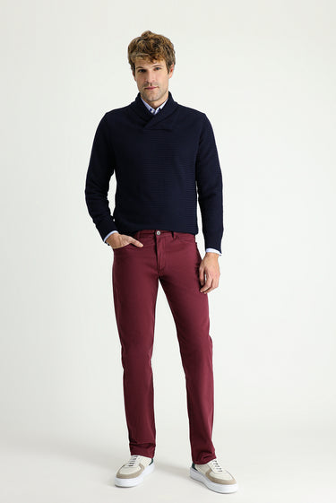  Açık Bordo Regular Fit Likralı Kanvas / Chino Pantolon