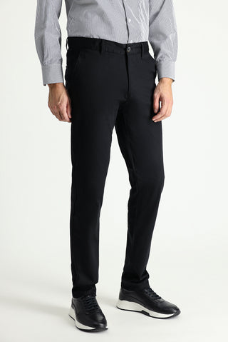  Siyah 6 Drop Regular Fit Standart Kesim Likralı Kanvas / Chino Pantolon