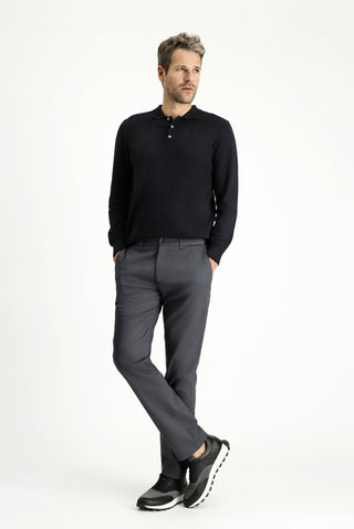  Orta Füme 6 Drop Regular Fit Standart Kesim Likralı Kanvas / Chino Pantolon