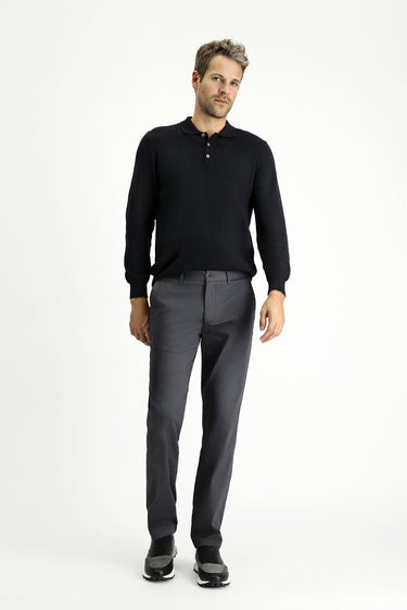 Orta Füme Regular Fit Likralı Kanvas / Chino Pantolon
